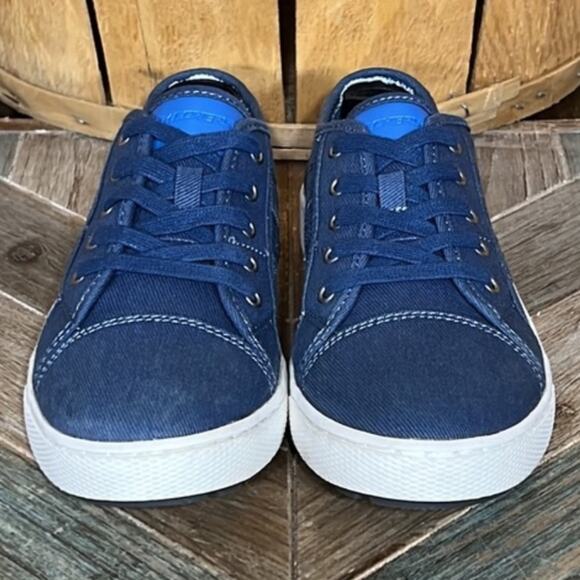 Skechers Direct Pulse Jump Shift Blue Denim Canvas Memory Foam Sneakers Boys 5 - Picture 4 of 10